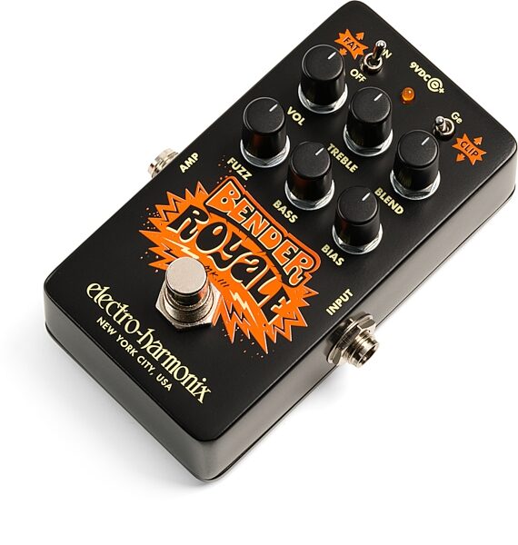 open zoom image for Electro-Harmonix Bender Royale Germanium Fuzz Pedal, Black, Action Position Back
