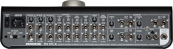 open zoom image for Mackie Big Knob Monitor Controller, Rear