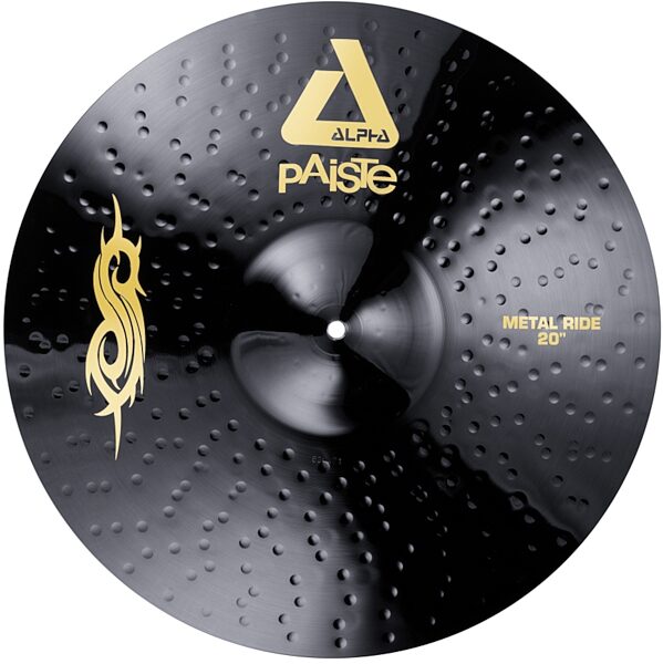 open zoom image for Paiste Black Alpha Slipknot Edition Metal Ride Cymbal, Top
