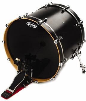 open zoom image for Evans Black Bass Drumhead, 22 inch, Main