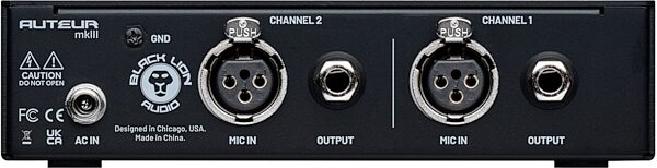 open zoom image for Black Lion Audio Auteur MKIII 2-Channel Microphone Preamplifier, New, Action Position Back