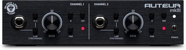 open zoom image for Black Lion Audio Auteur MKIII 2-Channel Microphone Preamplifier, New, Action Position Front