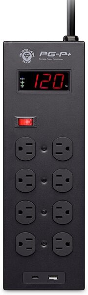 open zoom image for Black Lion Audio PG-P+ Power Grid Outlet Strip and Surge Protector, New, Action Position Back