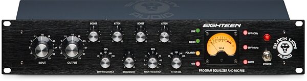 open zoom image for Black Lion Audio Eighteen Microphone Preamplifier/EQ Channel Strip, New, Action Position Back