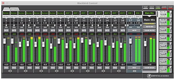 open zoom image for Mackie Onyx Blackbird FireWire Recording Interface, GUI