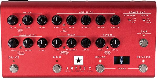 open zoom image for Blackstar Dept. 10 Amped 2 Guitar Amplifier Pedal (100 Watts), New, Action Position Back