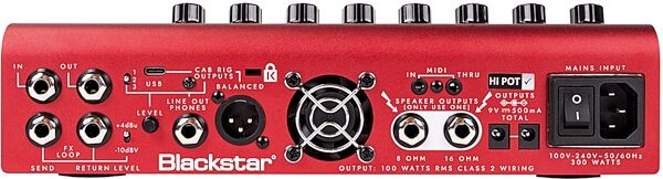 open zoom image for Blackstar Dept. 10 Amped 2 Guitar Amplifier Pedal (100 Watts), New, Action Position Back
