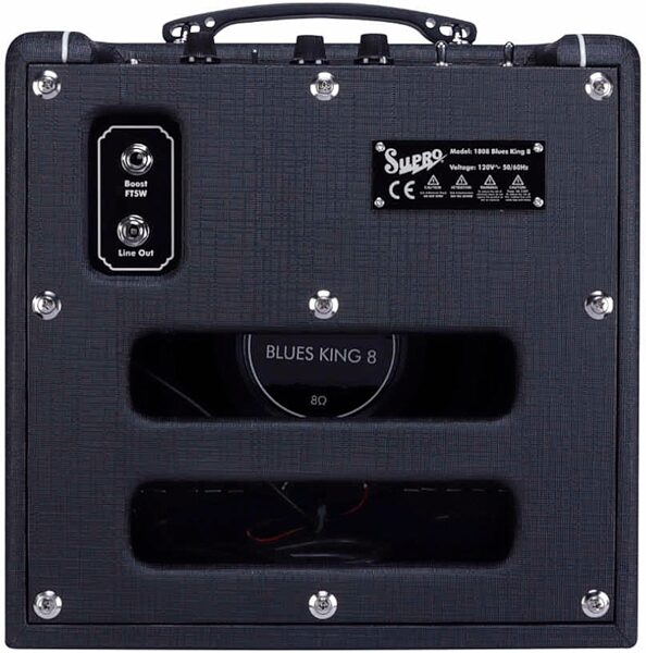 open zoom image for Supro Blues King 8 Guitar Combo Amplifier (1 Watt, 1x8"), Action Position Back