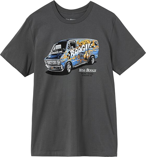open zoom image for Mesa/Boogie Boogie Van T-Shirt, Charcoal, Small, Action Position Back