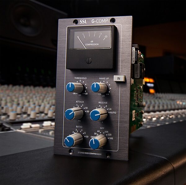 open zoom image for Solid State Logic SSL G-Comp 500-Series Stereo Bus Compressor, New, Action Position Back