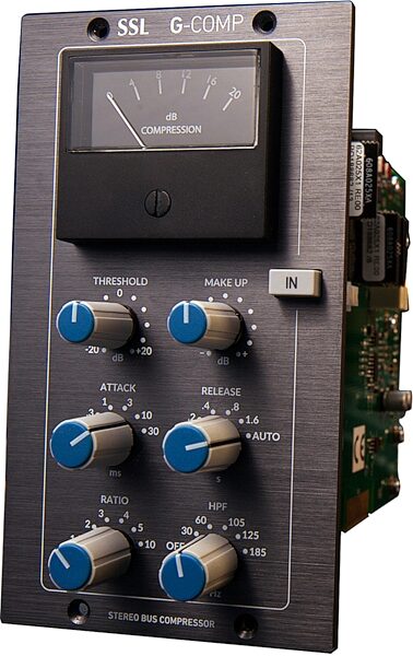 open zoom image for Solid State Logic SSL G-Comp 500-Series Stereo Bus Compressor, New, Action Position Back
