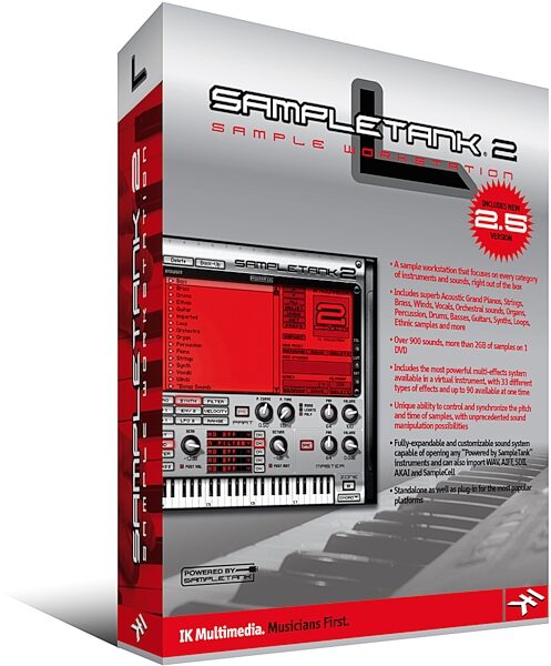open zoom image for IK Multimedia SampleTank L Sampler/Synth Plug-In (Macintosh and Windows), Box
