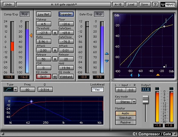 open zoom image for Waves Native Gold Bundle (Windows and Macintosh), C1 Parametric Compander