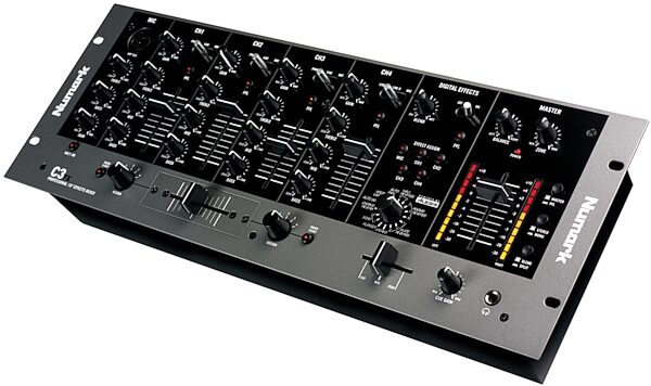 open zoom image for Numark C3FX 5-Channel Rack DJ Mixer with FX, Angle