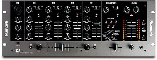 open zoom image for Numark C3FX 5-Channel Rack DJ Mixer with FX, Main