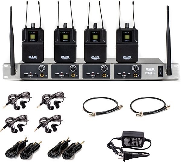 open zoom image for CAD Audio GXLIEM4 Quad-Channel UHF Wireless IEM System, New, Action Position Back