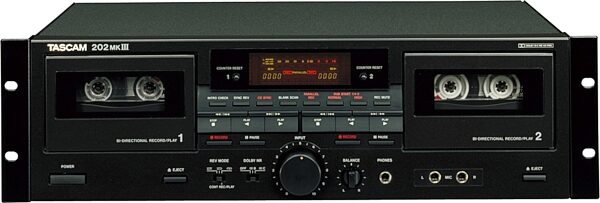 open zoom image for TASCAM 202MkIII Double Auto Reverse Cassette Deck, Main