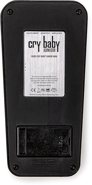 open zoom image for Dunlop CBJ95 Cry Baby Junior Wah Pedal, New, Action Position Back