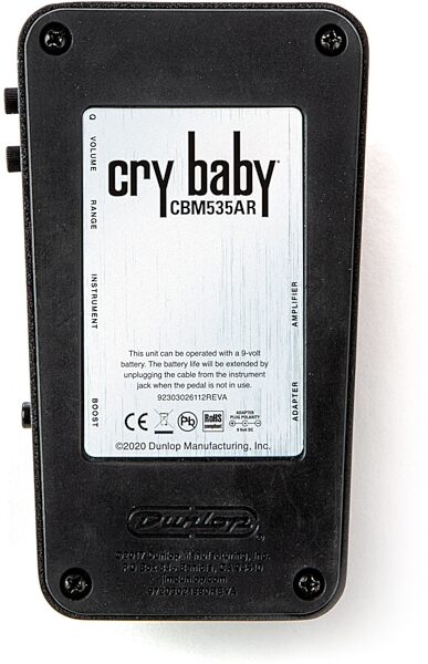 open zoom image for Dunlop Cry Baby Mini 535Q Auto Return Wah Pedal, New, Action Position Back