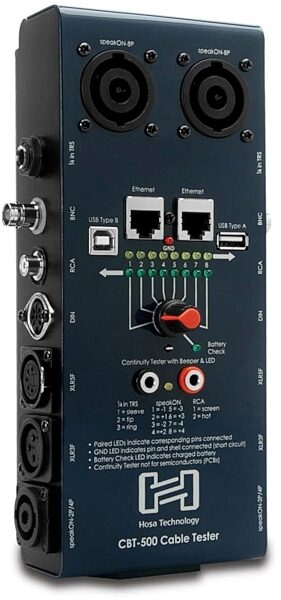 open zoom image for Hosa CBT-500 Cable Tester, New, Vertical