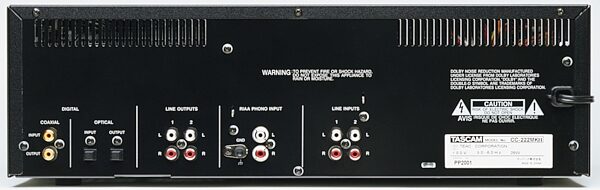 open zoom image for TASCAM CC222MKII Combo CD/Tape Recorder/Player, Rear