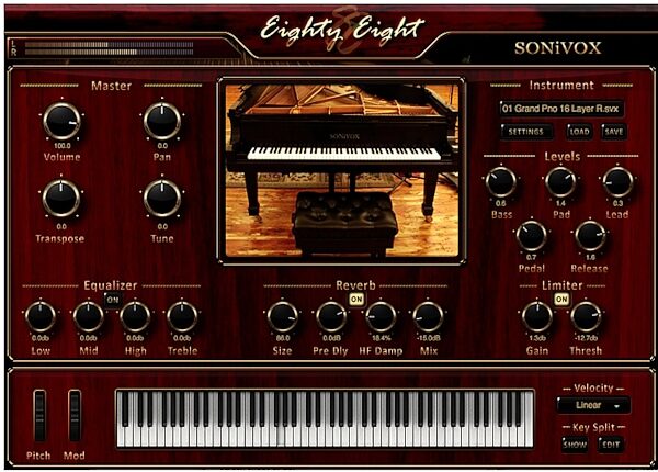 open zoom image for SONiVOX Eighty Eight Grand Piano Virtual Instrument, Main