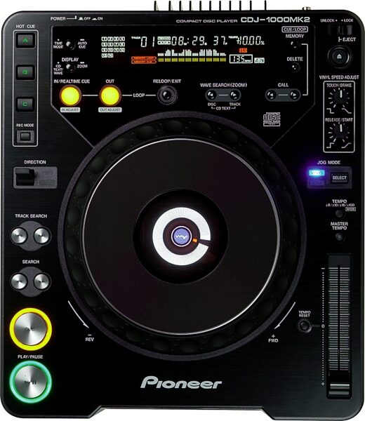 open zoom image for Pioneer CDJ1000MK2 Digital Vinyl Turntable CD Player, Main