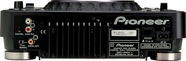 open zoom image for Pioneer CDJ1000MK2 Digital Vinyl Turntable CD Player, Rear