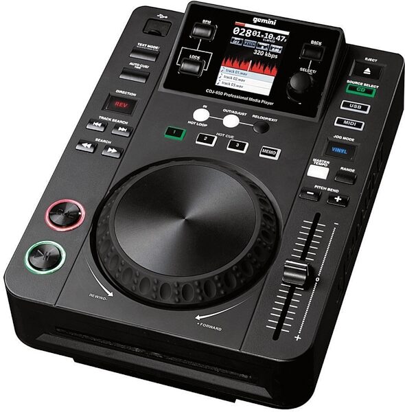 open zoom image for Gemini CDJ-650 Professional Media Player and Controller, Angle