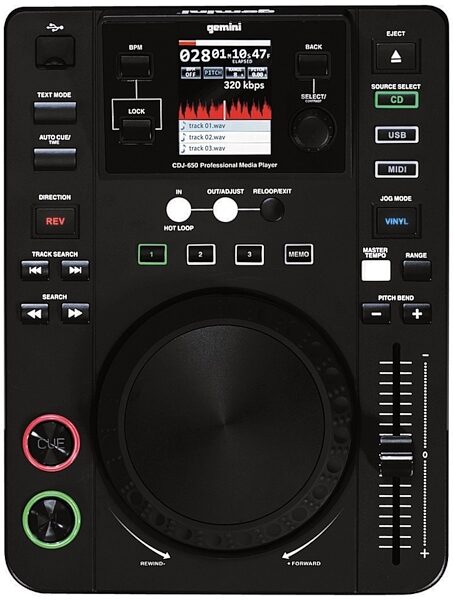 open zoom image for Gemini CDJ-650 Professional Media Player and Controller, Main