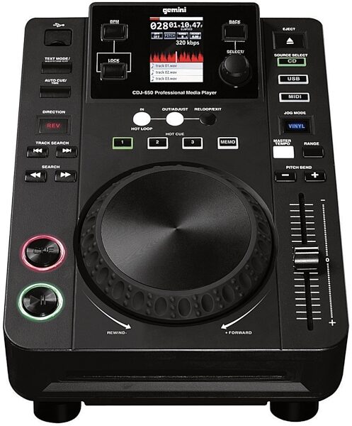 open zoom image for Gemini CDJ-650 Professional Media Player and Controller, Top