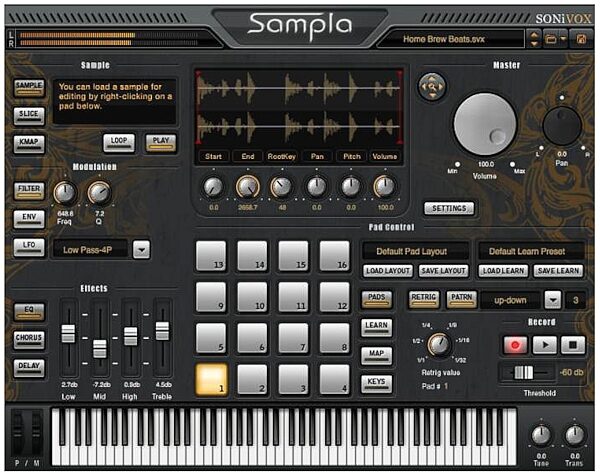 open zoom image for SONiVOX Sampla Hip-Hop Production Sampler Virtual Instrument, Main