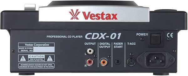 open zoom image for Vestax CDX05 CD/MP3 Scratch Player with Effects, Rear