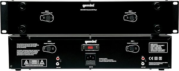 open zoom image for Gemini CDX2400 Professional Dual CD Player, Back