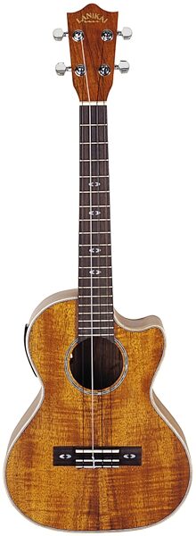 open zoom image for Lanikai Tenor Curly Koa Acoustic-Electric Ukulele, Main