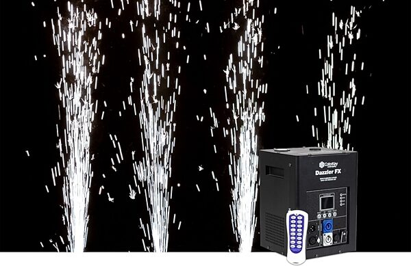 open zoom image for ColorKey Dazzler FX MKII Cold Spark Machine, Black, In Use