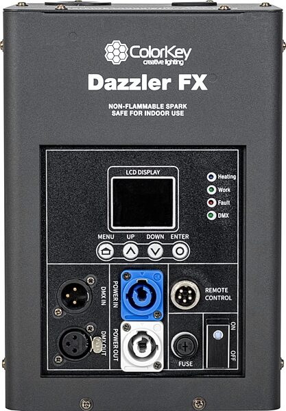 open zoom image for ColorKey Dazzler FX Cold Spark Machine, Action Position Front
