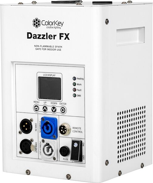 open zoom image for ColorKey Dazzler FX Cold Spark Machine, Action Position Front
