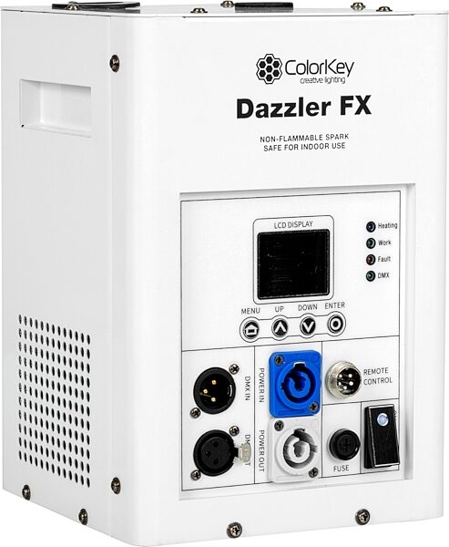 open zoom image for ColorKey Dazzler FX Cold Spark Machine, Action Position Front