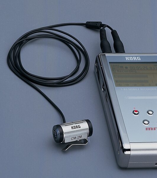 open zoom image for Korg MR1 1-Bit 2.6MHz Mobile Field Recorder, CM-2M Stereo Mic In Use