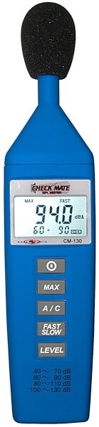 open zoom image for Galaxy Audio CM130 Checkmate Sound Level SPL Meter, Main