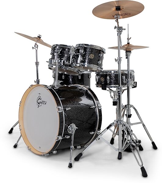 open zoom image for Gretsch CM2E627 Catalina Maple CM2 Drum Shell Kit, 5-Piece, Black Stardust, Action Position Back