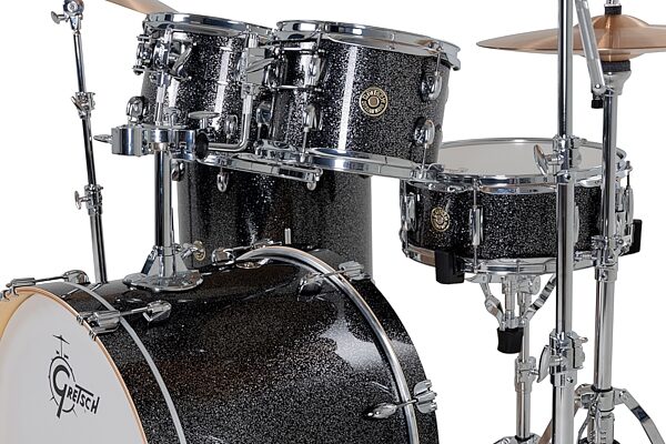 open zoom image for Gretsch CM2E627 Catalina Maple CM2 Drum Shell Kit, 5-Piece, Black Stardust, Action Position Back