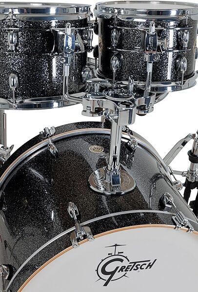 open zoom image for Gretsch CM2E627 Catalina Maple CM2 Drum Shell Kit, 5-Piece, Black Stardust, Action Position Back