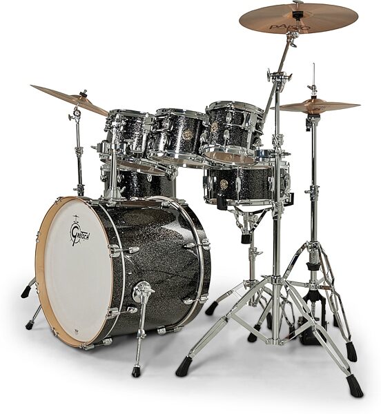open zoom image for Gretsch CM2E627 Catalina Maple CM2 Drum Shell Kit, 7-Piece, Black Stardust, Action Position Back
