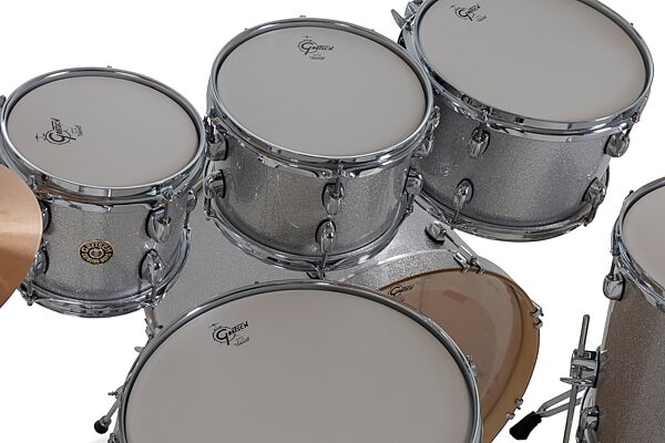 open zoom image for Gretsch CM2E627 Catalina Maple CM2 Drum Shell Kit, 7-Piece, Silver Sparkle, Action Position Back