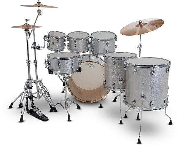 open zoom image for Gretsch CM2E627 Catalina Maple CM2 Drum Shell Kit, 7-Piece, Silver Sparkle, Action Position Back
