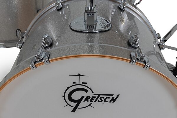 open zoom image for Gretsch CM2E627 Catalina Maple CM2 Drum Shell Kit, 7-Piece, Silver Sparkle, Action Position Back