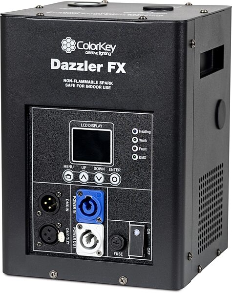 open zoom image for ColorKey Dazzler FX MKII Cold Spark Machine, Black, Action Position Back