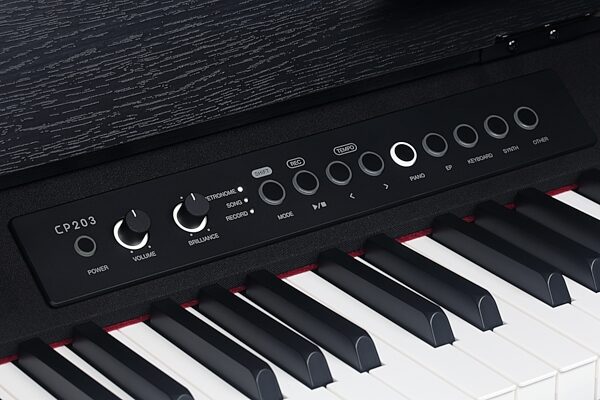 open zoom image for Medeli CP203 Digital Piano, Black, Action Position Back